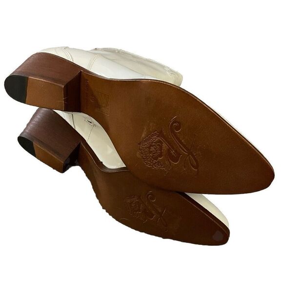 Free People New Frontier Western White Pointed Toe Distressed  Boots 40 US 10 - Picture 4 of 4